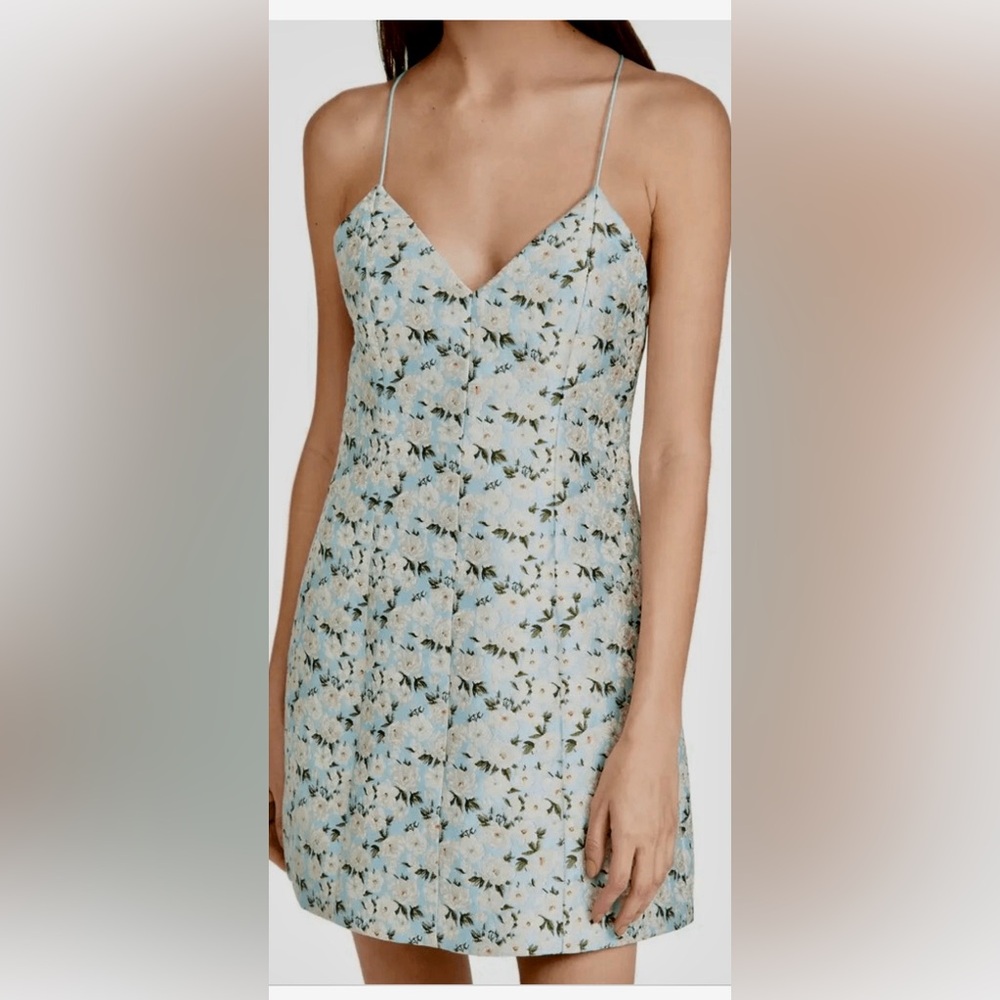 NWOT Alice + Olivia Blue Floral Dress